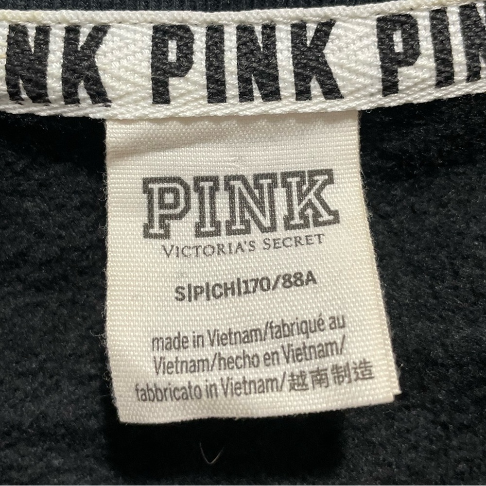 PINK Victoria's Secret Black Sweater with Gold Sequins Y2K Rare Size Small - Picture 4 of 6